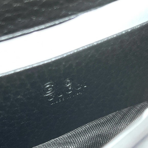 💛SOLD🖤 Black Gucci GG Interlocking Pebbled Leather Wallet On Chain - Picture 10 of 11